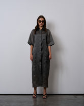 Organza Simple Dress-Smoke Gray